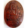 Iran Islam Shia Imam Ali holding Zulfiqar & a Lion down His Feet Hand Carving on Agate Gemstone