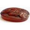 Iran Islam Shia Imam Ali holding Zulfiqar & a Lion down His Feet Hand Carving on Agate Gemstone