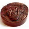 Iran Islam Shia Imam Ali holding Zulfiqar & a Lion down His Feet Hand Carving on Agate Gemstone