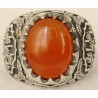 Iran Islam Shia Imam Ali Name Natural Yamani Yemeni Agate Aqeeq Aqiq Sterling Silver 925 Ring