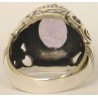 Iran Islam Shia Imam ALI-ON MA' AL-HAQQ Natural Amethyst Sterling Silver 925 Ring