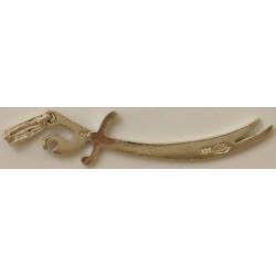 Islam Shia Imam Ali Large Size Sterling Silver 925 Zulfiqar Sword Pendant Necklace