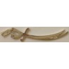 Islam Shia Imam Ali Large Size Sterling Silver 925 Zulfiqar Sword Pendant Necklace