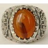 Iran Islam Shia Imam Ali Name Natural Yamani Yemeni Agate Aqeeq Aqiq Sterling Silver 925 Ring