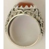 Iran Islam Shia Imam Ali Name Natural Yamani Yemeni Agate Aqeeq Aqiq Sterling Silver 925 Ring