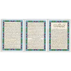 Iran Islam Shia Double-Sided Taqibaat of Daily Namaz Salaat Packet Size Dua Cards inside Soft Plastic