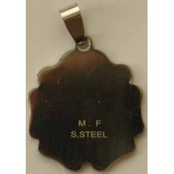 Iran Islam Shia Ayat Al-Kursy White Magic M.F Stainless Steel Necklace Pendant