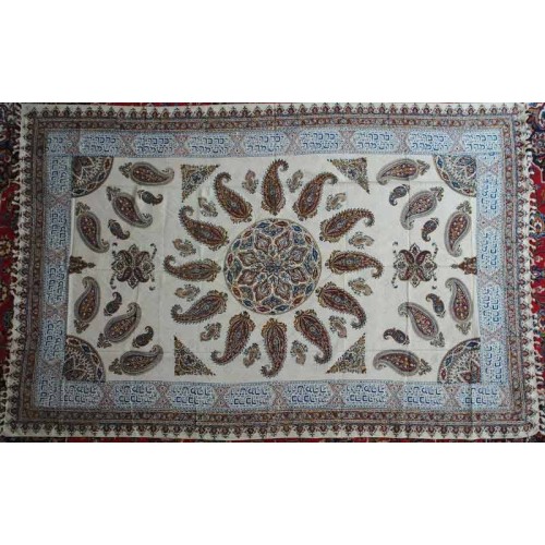 Iran Isfahan Jewish Handmade Hebrew Ghalamkar Tablecloth Iran Isfahan Jewish Handmade Hebrew Ghalamkar Tablecloth