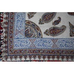 Iran Isfahan Jewish Handmade Hebrew Ghalamkar Tablecloth