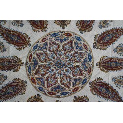 Iran Isfahan Jewish Handmade Hebrew Ghalamkar Tablecloth