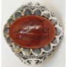 Iran Islam Quran Surat Al-Tawheed Al-Ikhlas Engraved on Natural Agate Aqeeq Aqiq Sterling Silver 925 Ring
