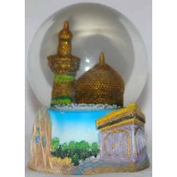 Iran Islam Shia Mashhad Imam Reza Holy Shrine with Hand-Painted 3D Thick Pictures Desk / Table Decoration Water Ball