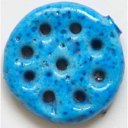 Iran Persian Mysterious Sciences Charm Talisman Blue-Turquoise Ceramic KHARMOHREH