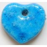 Iran Persian Mysterious Sciences Charm Talisman Heart Shape Blue-Turquoise Ceramic KHARMOHREH
