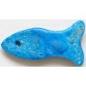 Iran Persian Mysterious Sciences Charm Talisman Fish Shape Blue-Turquoise Ceramic KHARMOHREH