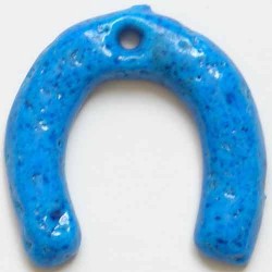 Iran Persian Mysterious Sciences Charm Talisman Star Shape Blue-Turquoise Ceramic KHARMOHREH