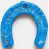 Iran Persian Mysterious Sciences Charm Talisman Horseshoe Shape Blue-Turquoise Ceramic KHARMOHREH