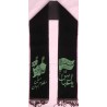 Iran Shia Shiite Islam Imam Husain & Abbas with Flags & Khamsa of Panjtan-e Pak Shoulder Scarf ( Stole, Shawl, Shal )
