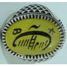 Iran Islam Shia Sharaf e Shams Engraved on Natural Yellow Agate Sterling Silver 925 Ring