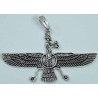 IRAN Persia Silver 900 Zoroastrian Farvahar Wing Necklace Pendant
