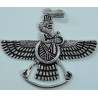 IRAN Persia Silver 900 Zoroastrian Farvahar Wing Necklace Pendant