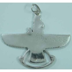 IRAN Persia Silver 900 Zoroastrian Farvahar Wing Necklace Pendant