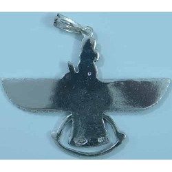 IRAN Persia Silver 900 Zoroastrian Farvahar Wing Necklace Pendant