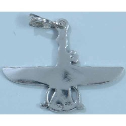 IRAN Persia Silver 900 Zoroastrian Farvahar Wing Necklace Pendant