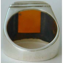 IRAN Persia Shah Pahlavi Lion & Sun Shiro Khorshid Natural Agate Aqeeq Aqiq Akik Silver 925 Ring