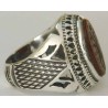 Iran Islam Shia Ya Ali Madad Engraved in Nice Arabic Calligraphy on Natural Agate Aqeeq Aqiq Sterling Silver 925 Ring