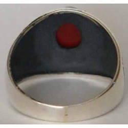 IRAN Persia Shah Pahlavi Lion & Sun Shiro Khorshid & Zoroastrian Farvahar Wing Agate Silver 925 Ring