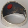 IRAN Persia Shah Pahlavi Lion & Sun Shiro Khorshid & Zoroastrian Farvahar Wing Agate Silver 925 Ring