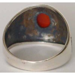 IRAN Persia Shah Pahlavi Lion & Sun Shiro Khorshid & Zoroastrian Farvahar Wing Agate Silver 925 Ring