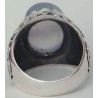 Iran Islam Shia Imam Ali Name Natural Blue Yamani Yemeni Agate Aqeeq Aqiq Sterling Silver 925 Ring