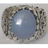 Iran Islam Shia Imam Ali Name Natural Blue Yamani Yemeni Agate Aqeeq Aqiq Sterling Silver 925 Ring
