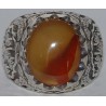 Iran Islam Shia Imam Ali Name Natural Yamani Yemeni Agate Aqeeq Aqiq Sterling Silver 925 Ring