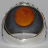 Iran Islam Shia Imam Ali Name Natural Yamani Yemeni Agate Aqeeq Aqiq Sterling Silver 925 Ring