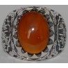Iran Islam Shia Imam Ali Name Natural Yamani Yemeni Agate Aqeeq Aqiq Sterling Silver 925 Ring