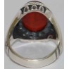 Iran Islam Quran Surat Al-Tawheed Al-Ikhlas Engraved on Natural Agate Aqeeq Aqiq Sterling Silver 925 Ring