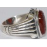 Iran Islam Quran Surat Al-Tawheed Al-Ikhlas Engraved on Natural Agate Aqeeq Aqiq Sterling Silver 925 Ring