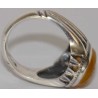 Iran Islam Shia Allah & 14 Masoom Imams Natural Yellow Agate Aqeeq Aqiq Akik Sterling Silver 925 Ring