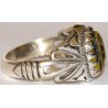 Iran Islam Islamic Shia Imam Ali a.s. Face Hand Carving on Yellow Agate Aqeeq Aqiq Akeek Gemstone Sterling Silver 925 Ring