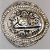 Iran Islam Shia YA ALI Engraved on the back of Natural Durr-e Najaf Clear Gemstone Sterling Silver 925 Ring