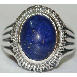 Iran Islam Shia Natural Imported Lajward ( Lapis Lazuli ) Gemstone of Afghanistan Sterling Silver 925 Ring