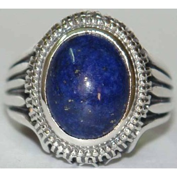 Iran Islam Shia Natural Imported Lajward ( Lapis Lazuli ) Gemstone of Afghanistan Sterling Silver 925 Ring