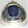 Iran Islam Shia Imam ALI-ON MA' AL-HAQQ Natural Lajward ( Lapis Lazuli ) Gemstone Sterling Silver 925 Ring