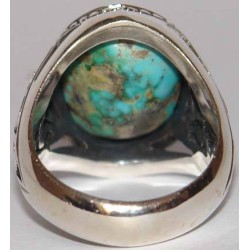 Iran Persian Natural Neyshabur Firoozeh Shajar Turquoise Sterling Silver 925 Ring