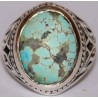 Iran Persian Natural Neyshabur Firoozeh Shajar Turquoise Sterling Silver 925 Ring