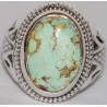 Iran Persian Natural Neyshabur Firoozeh Shajar Turquoise Sterling Silver 925 Ring