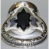 Iran Islam Shia SALAWAT Blessing to Prophet & Ahlu-l Bait Natural Black Agate Aqeeq Aqiq Onyx Silver 925 Ring